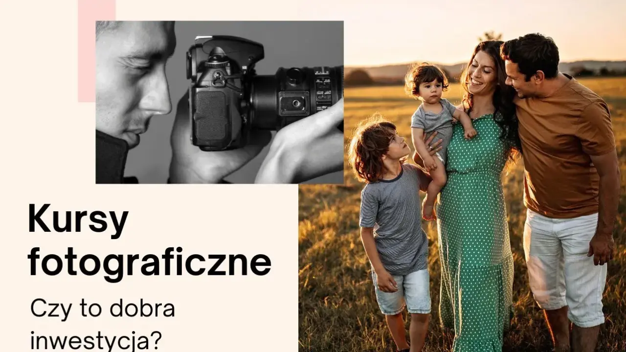 Kursy fotograficzne: naucz się łapać chwile jak ta rodzina na tle zachodzącego słońca.